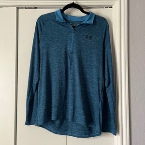 Under Armour Pullover‎ Long Sleeve Athletic Training Top Blue Mens Size M